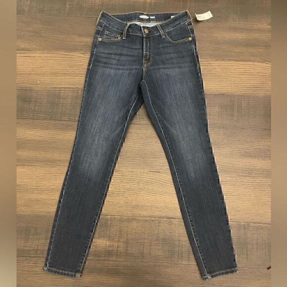 Old Navy Rockstar Super Skinny Denim Jeans Mid-Rise Dark Wash Size 2 Short